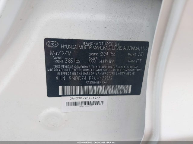 صورة 9 لـ 2019 Hyundai ELANTRA SE
