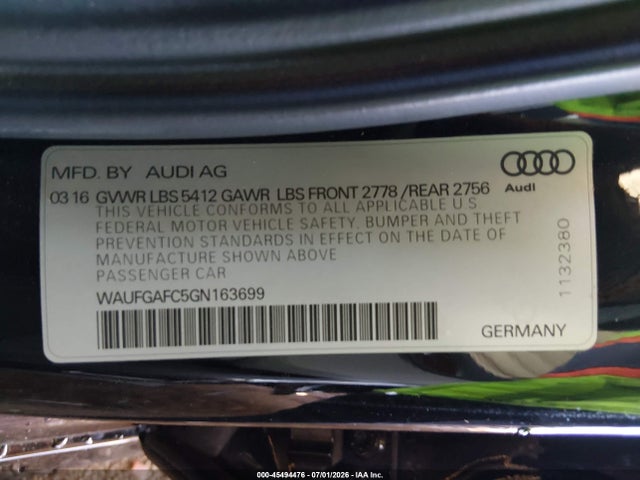 2016 AUDI A6 3.0T PREMIUM PLUS — фото 9
