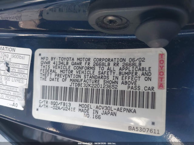 صورة 9 لـ 2002 Toyota CAMRY LE
