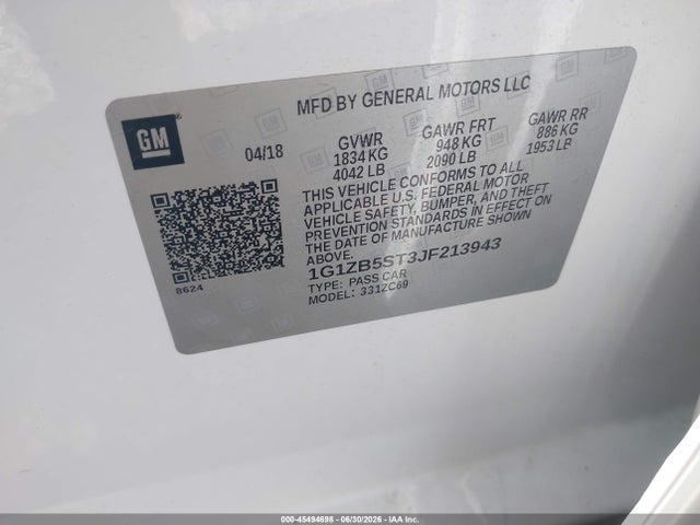 2018 Chevrolet MALIBU 1LS 照片 9