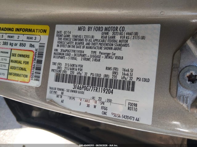 صورة 9 لـ 2015 FORD FUSION S