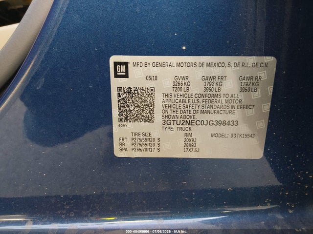 2018 GMC SIERRA 1500 SLT photo 9