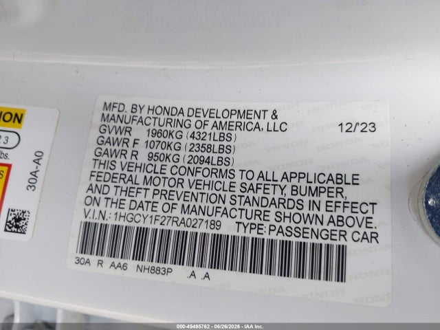 صورة 9 لـ 2024 Honda ACCORD LX