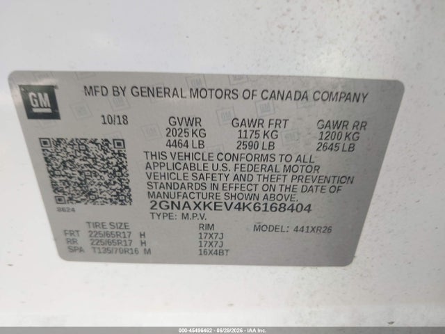 2019 CHEVROLET EQUINOX LT 9