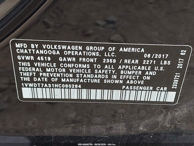 2017 Volkswagen PASSAT 1.8T R-LINE 照片 10