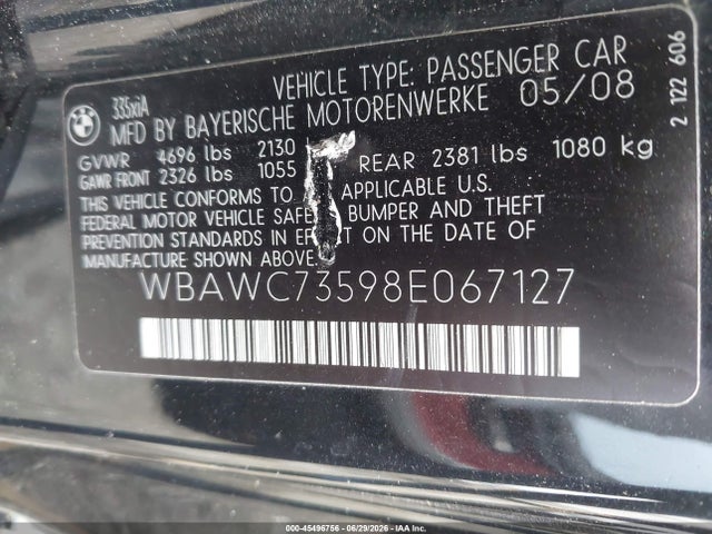 2008 BMW 335XI 照片 9