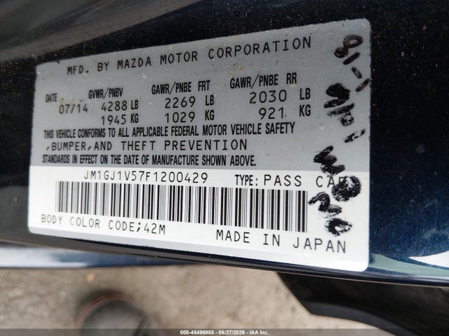 2015 Mazda MAZDA6 I TOURING — фото 9