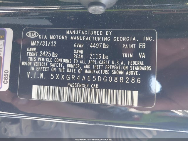 2013 KIA OPTIMA SX photo 9
