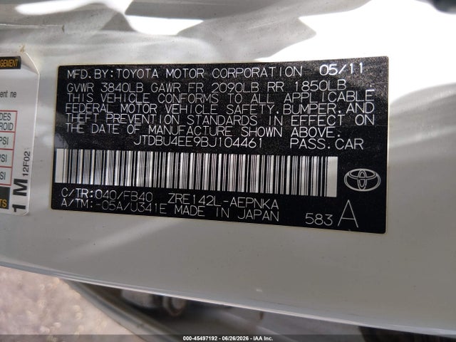 2011 Toyota COROLLA LE photo 9