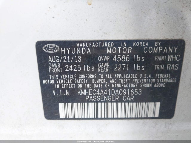 2013 Hyundai SONATA HYBRID LIMITED — фото 9