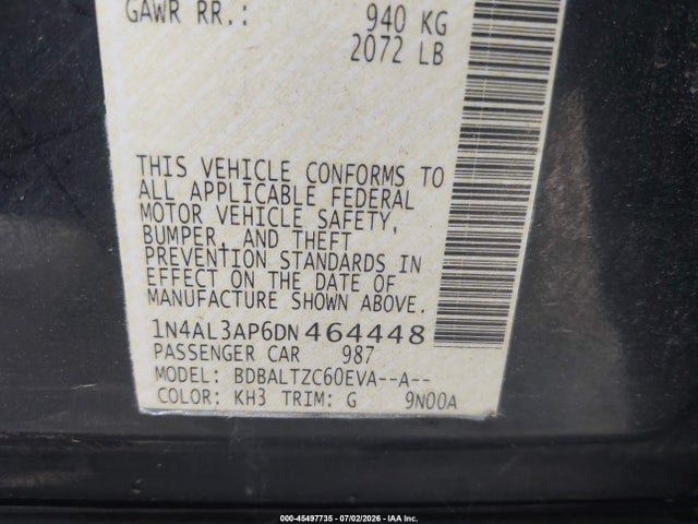 2013 Nissan ALTIMA 2.5 SV 照片 9