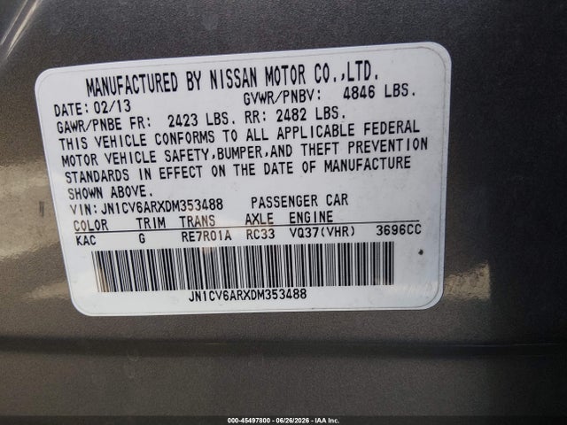 2013 Infiniti G37X 照片 9