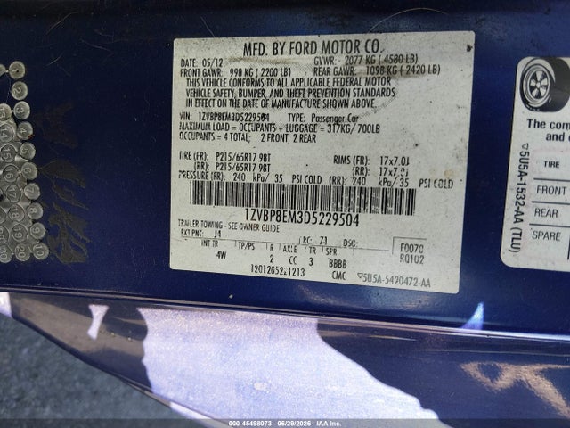 2013 FORD MUSTANG V6 PREMIUM — миниатюра 9