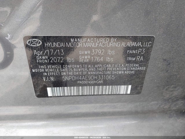 2013 Hyundai ELANTRA GLS 照片 9
