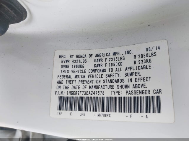 2014 Honda ACCORD EX 照片 9