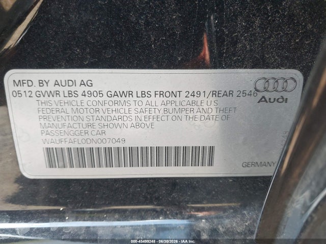 2013 AUDI A4 2.0T PREMIUM photo 9