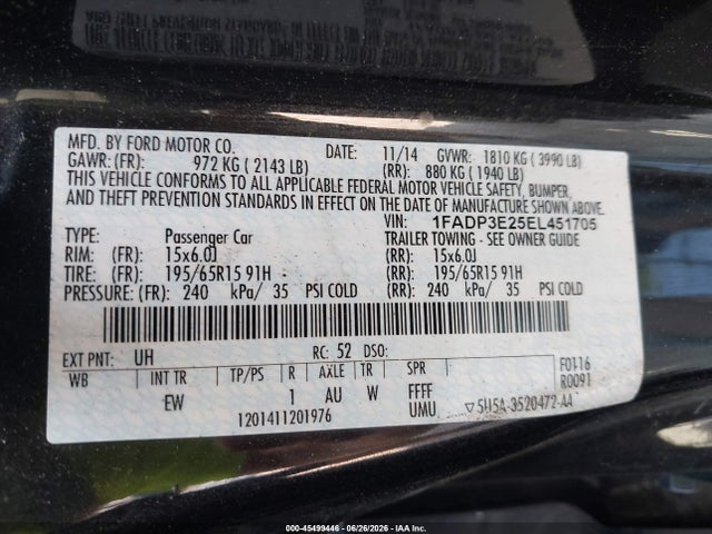 2014 FORD FOCUS S 照片 9