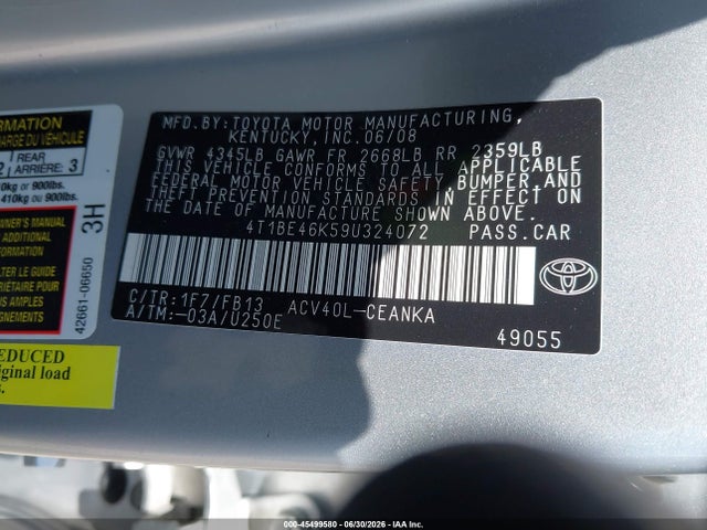 صورة 9 لـ 2009 Toyota CAMRY LE