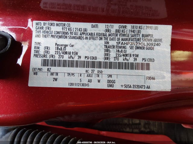 2012 FORD FOCUS TITANIUM — фото 9