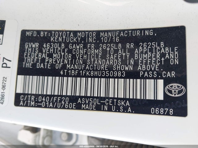 صورة 9 لـ 2017 Toyota CAMRY SE