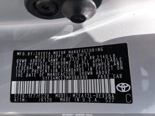 صورة 9 لـ 2021 Toyota COROLLA SE