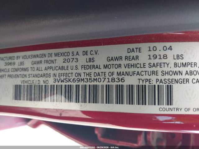 2005 Volkswagen JETTA GLS 2.0L 照片 9