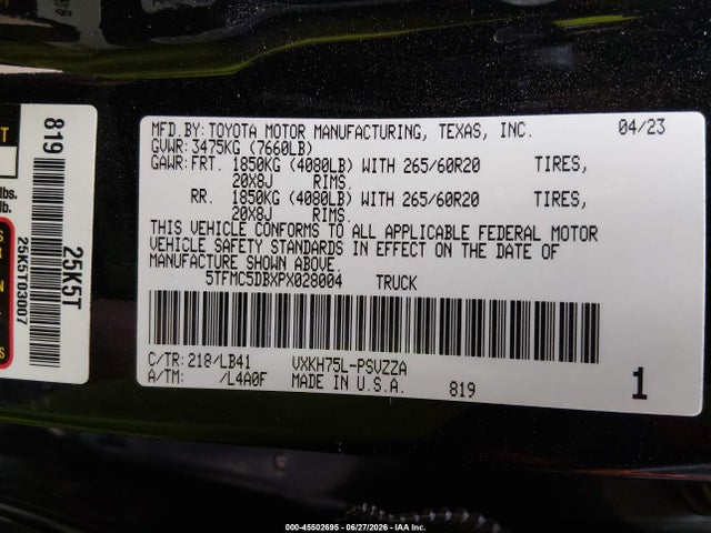2023 Toyota TUNDRA HYBRID 1794 EDITION 照片 9