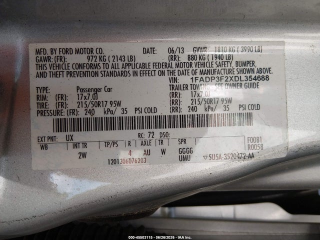 2013 FORD FOCUS SE photo 9