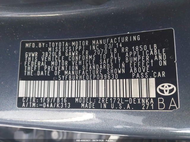 2014 Toyota COROLLA LE photo 9