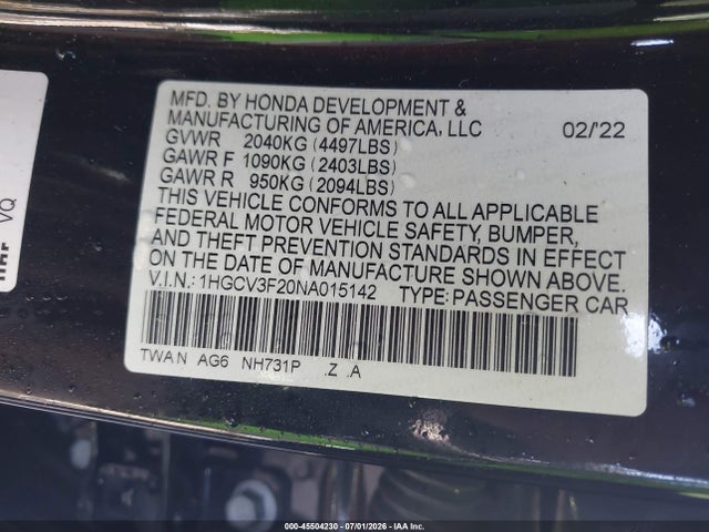 2022 Honda ACCORD HYBRID SPORT 照片 9