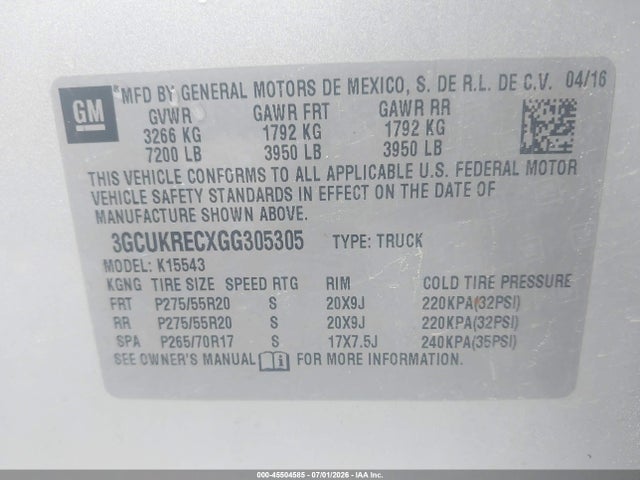 2016 Chevrolet SILVERADO 1500 2LT 照片 9