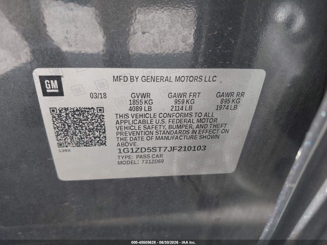 2018 Chevrolet MALIBU LT 缩略图 9