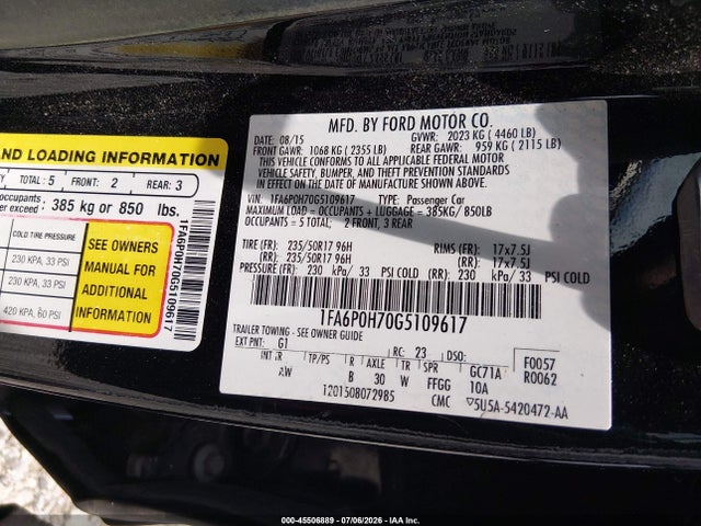 صورة 9 لـ 2016 FORD FUSION SE