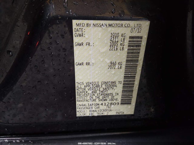 2013 Nissan ALTIMA 2.5 SL 照片 9