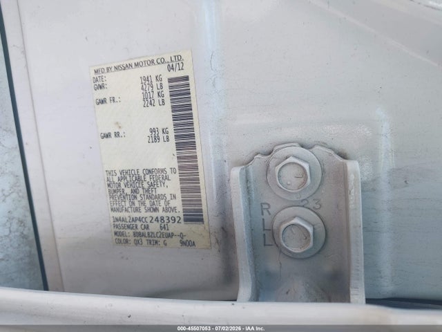 2012 Nissan ALTIMA 2.5 S 照片 9