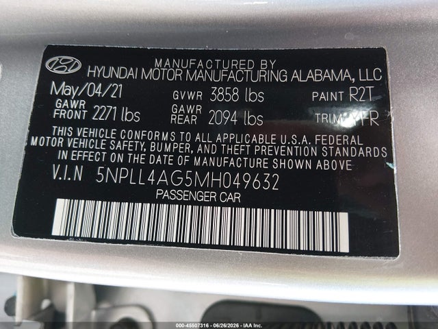 صورة 9 لـ 2021 Hyundai ELANTRA SE
