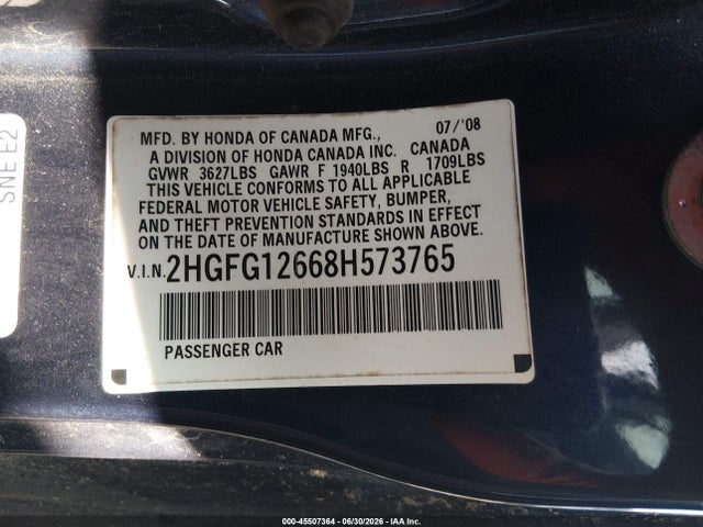 صورة 9 لـ 2008 Honda CIVIC LX