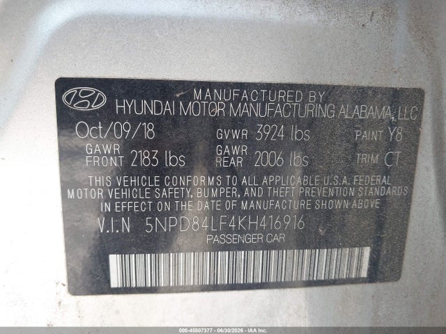 صورة 9 لـ 2019 Hyundai ELANTRA SEL