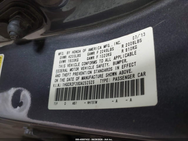 2013 Honda ACCORD LX 照片 9