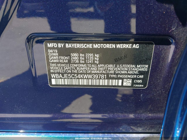 2019 BMW 540I — фото 9