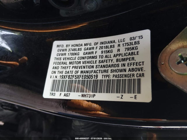 صورة 9 لـ 2015 Honda CIVIC LX