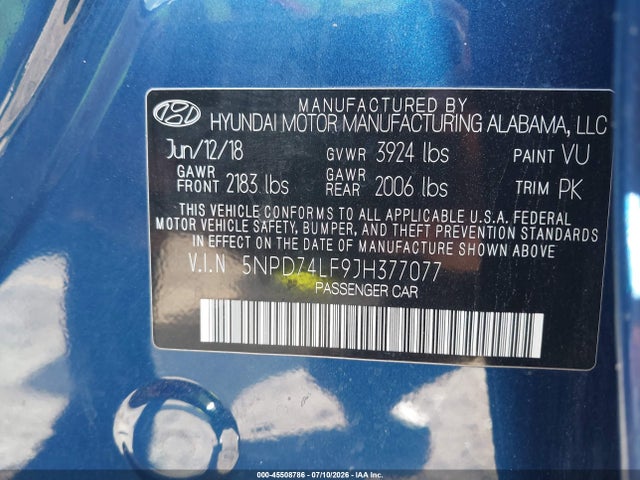 2018 Hyundai ELANTRA SE — фото 9