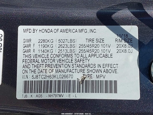 2019 ACURA RDX A-SPEC PACKAGE 9