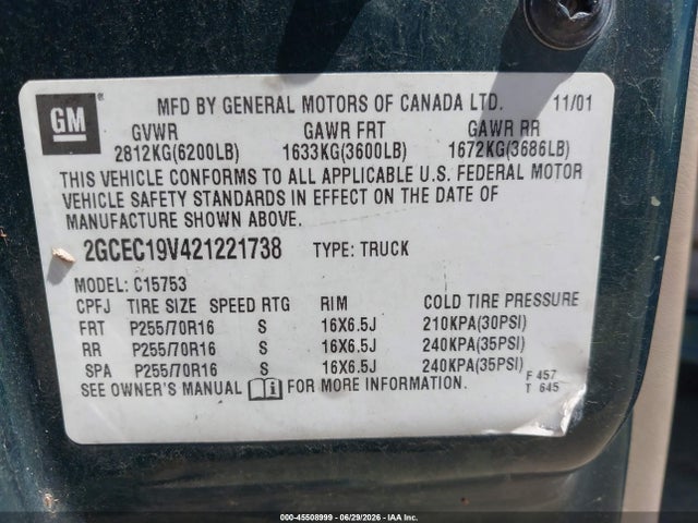 2002 Chevrolet SILVERADO 1500 LS 照片 9