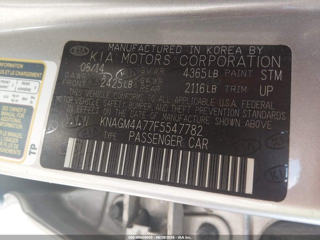 2015 KIA OPTIMA LX — фото 9