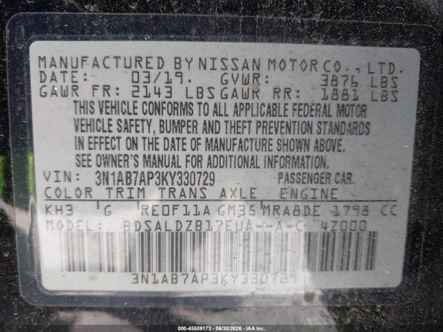 2019 NISSAN SENTRA SV 9