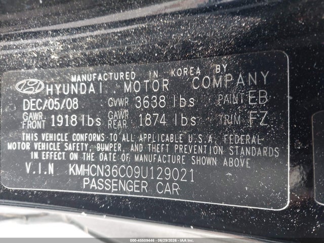 2009 Hyundai ACCENT SE 照片 9