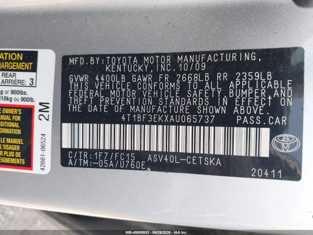 صورة 9 لـ 2010 Toyota CAMRY SE