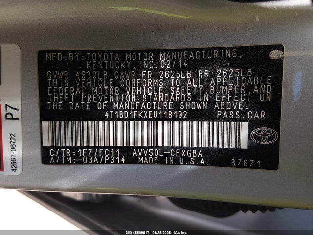 2014 Toyota CAMRY HYBRID XLE photo 9