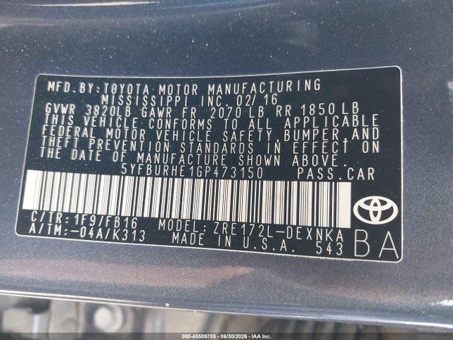 2016 Toyota COROLLA LE 照片 9